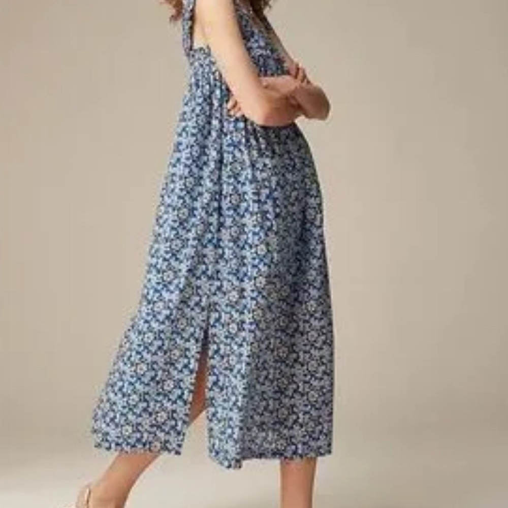 J. Crew Blue Floral Midi Dress - Picture 2 of 16